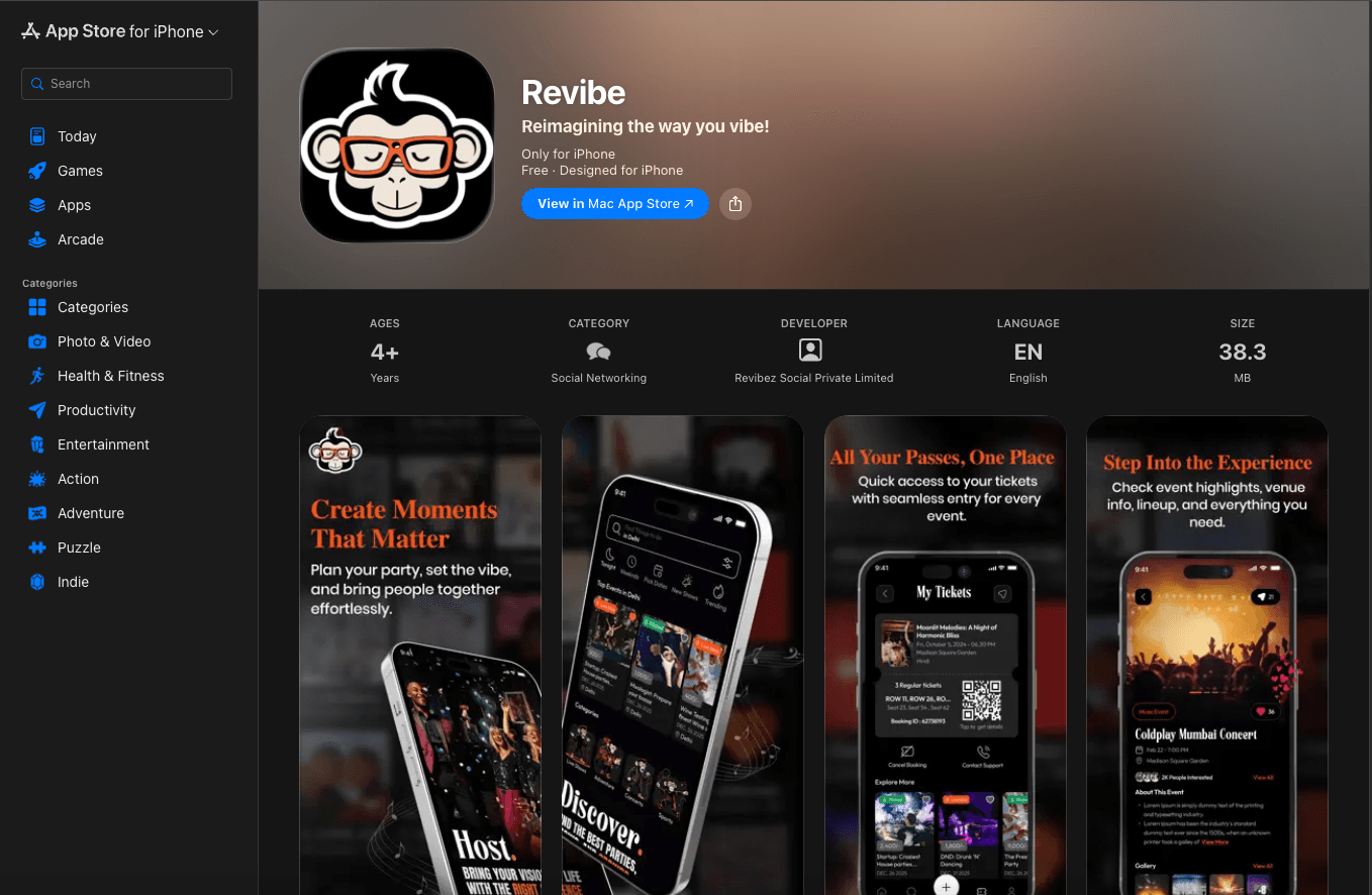 Revibe iOS App